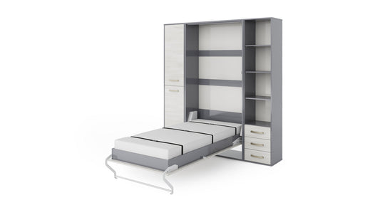 Maxima House Invento Vertical Wall Bed, European Full Size with 2 cabinets IN120V-08/09W - Bed & Sofa Hub