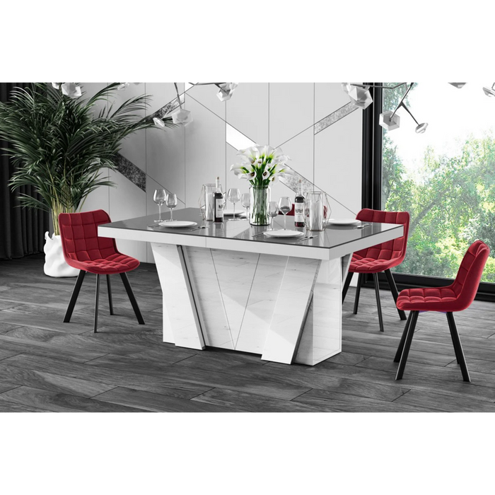 Maxima House Dining Set ALETA 11 pcs. modern Dining Table - Bed & Sofa Hub