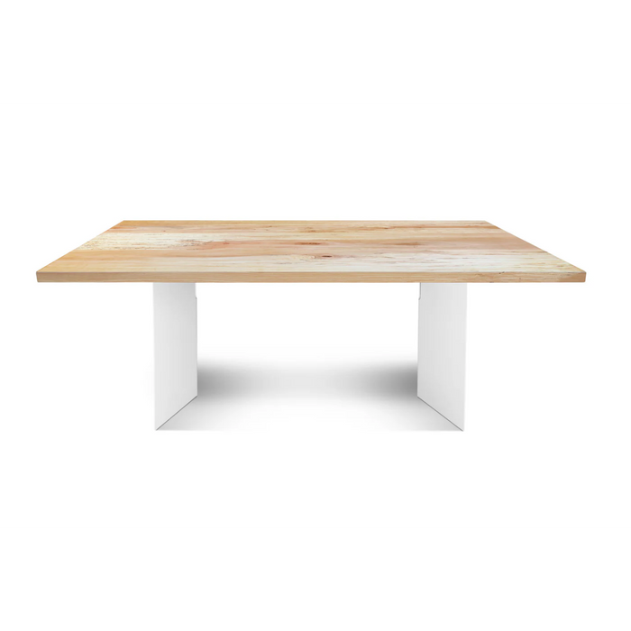 Maxima House Solid Oak Wood Dining Table with Metal Legs. - Bed & Sofa Hub