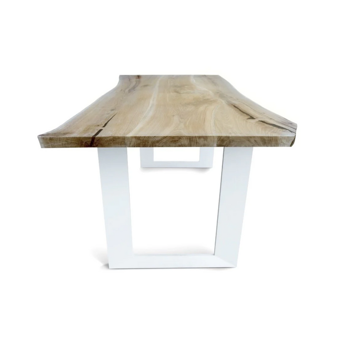 Maxima House Solid Wood Dining Table with Metal Legs Banur-Uw - Bed & Sofa Hub