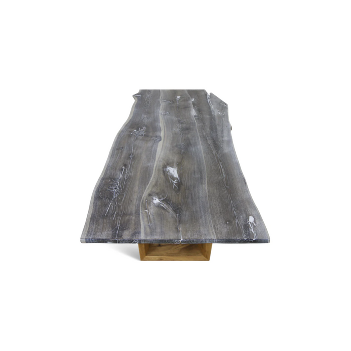 Maxima House Oak Wood Dining Table Baum- Kante 200 - Bed & Sofa Hub