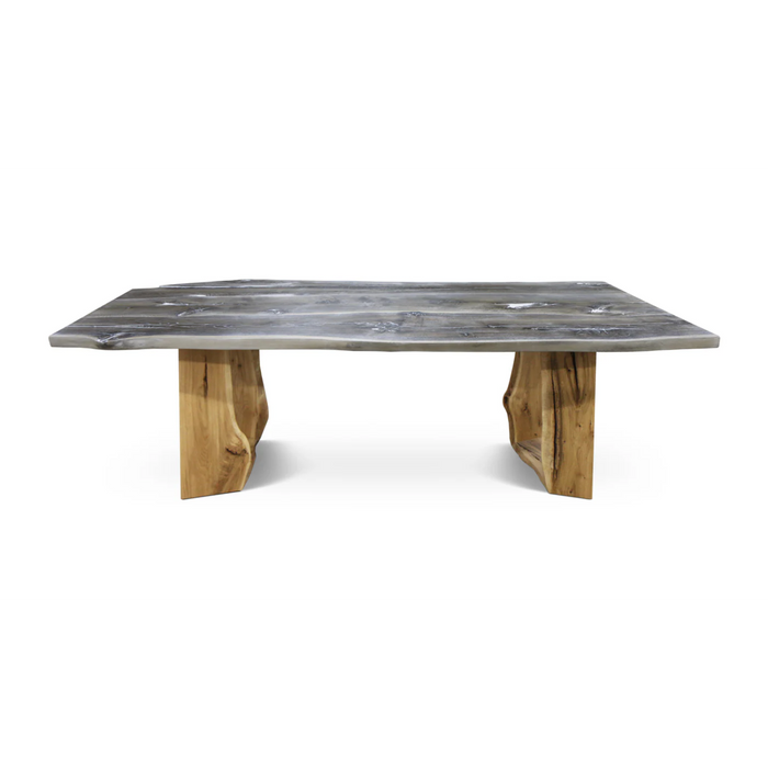Maxima House Oak Wood Dining Table Baum- Kante 200 - Bed & Sofa Hub