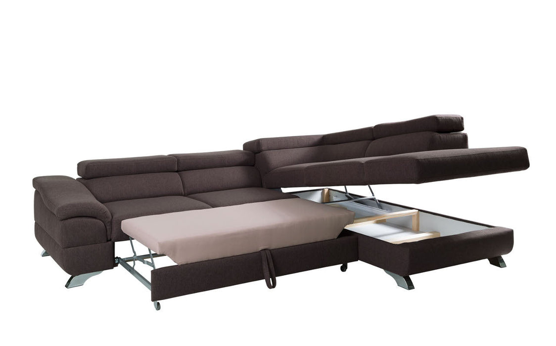 Maxima House Sectional FULL Size Sleeper Sofa BEAU Storage MIR003 - Bed & Sofa Hub