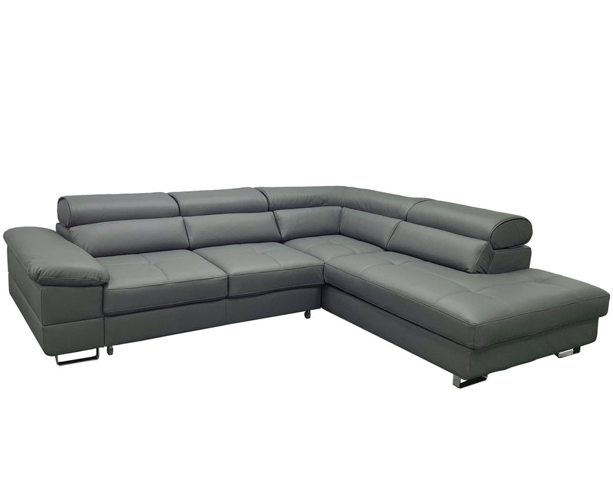 Maxima House COSTA Leather Sectional Sleeper Sofa, Right Corner BEN023 - Bed & Sofa Hub