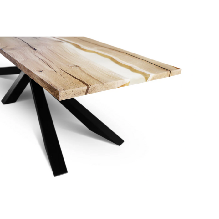 Maxima House EDDER-2X Oak wood Dining Table - Bed & Sofa Hub