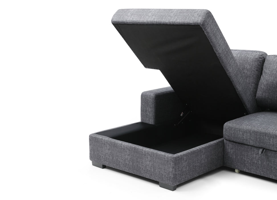 Whiteline Modern Living Elga Sectional SR1708F-LGRY - Bed & Sofa Hub