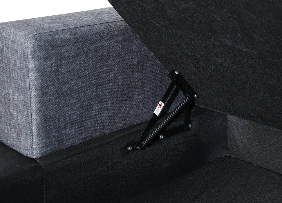 Whiteline Modern Living Elga Sectional SR1708F-LGRY - Bed & Sofa Hub