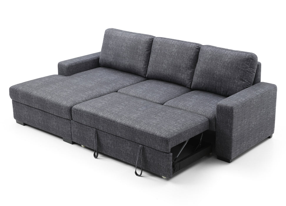 Whiteline Modern Living Elga Sectional SR1708F-LGRY - Bed & Sofa Hub
