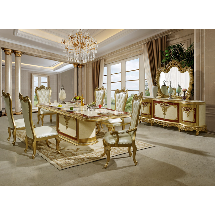 Homey Design HD-5138 – 7PC DINING SET - Bed & Sofa Hub