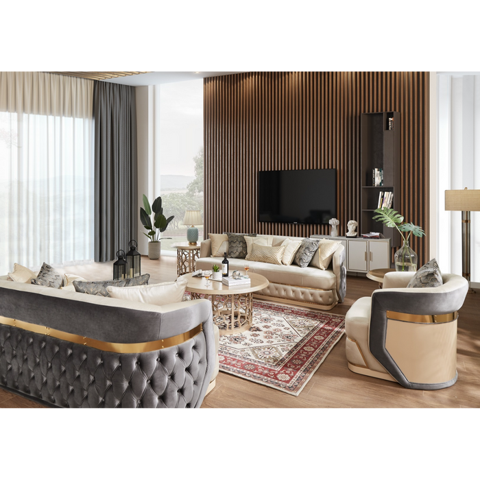 Homey Design HD-9008- 3PC SOFA Living Room Set HD-9008-SET3 - Bed & Sofa Hub