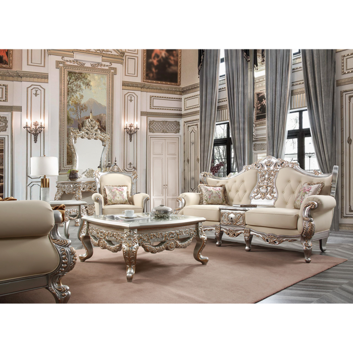 Homey Design HD-91633 – 3PC FRENCH SALON SOFA Living Room Set HD-SLC91633 - Bed & Sofa Hub