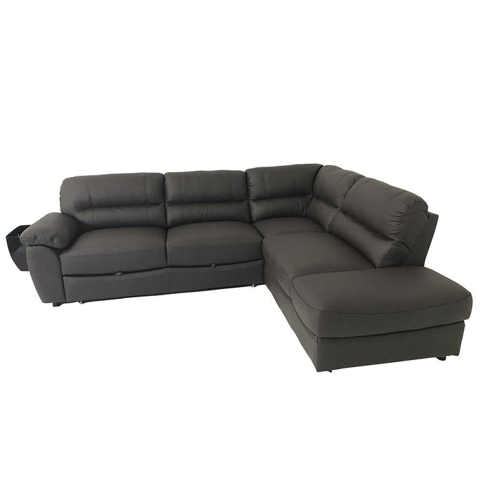 Maxima House Sectional Sleeper BALTICA Natural Leather Sofa with storage - Bed & Sofa Hub