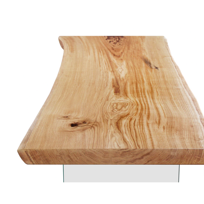 Maxima House Solid Wood Dining Table with Glass legs - Bed & Sofa Hub