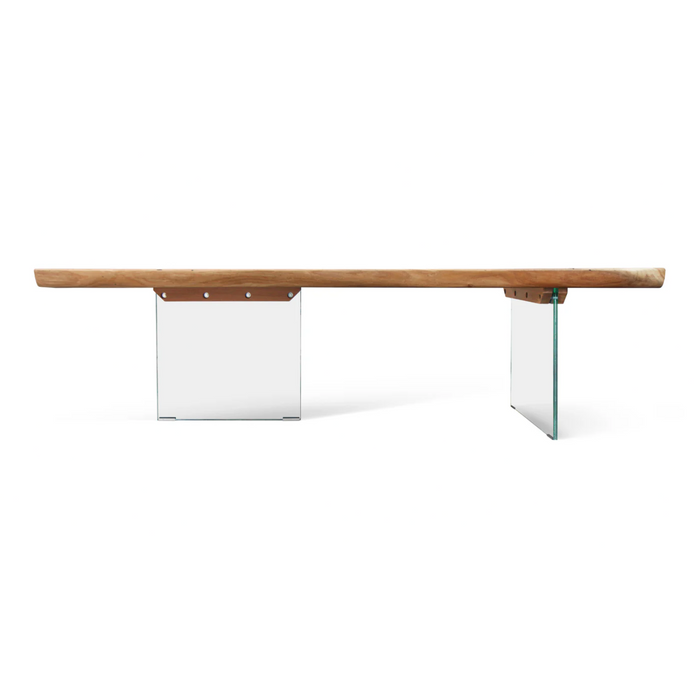 Maxima House Solid Wood Dining Table with Glass legs - Bed & Sofa Hub