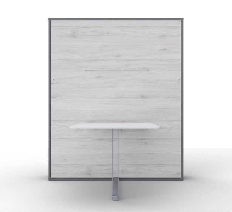 Maxima House Murphy bed with Desk European FULL XL with mattress Invento IN-01WTAB - Bed & Sofa Hub