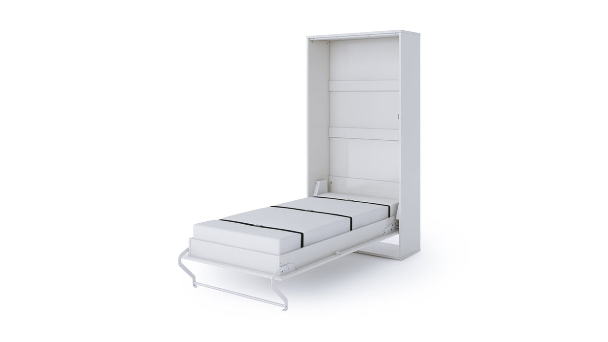 Maxima House Vertical Murphy Bed Invento, European Twin Size with mattress IN-03W - Bed & Sofa Hub