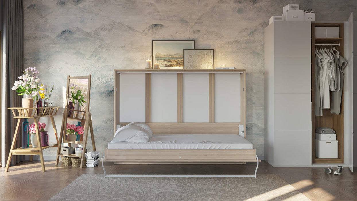 Maxima House European Horizontal Twin Size Murphy Bed Brescia with mattress CP-06 - Bed & Sofa Hub