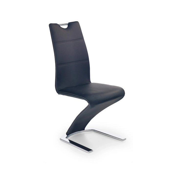 Maxima House Dining Set Feto 7 Pcs. Modern Glossy Dining Table with 2 Self-Starting Leaves Plus 6 Chairs - Bed & Sofa Hub