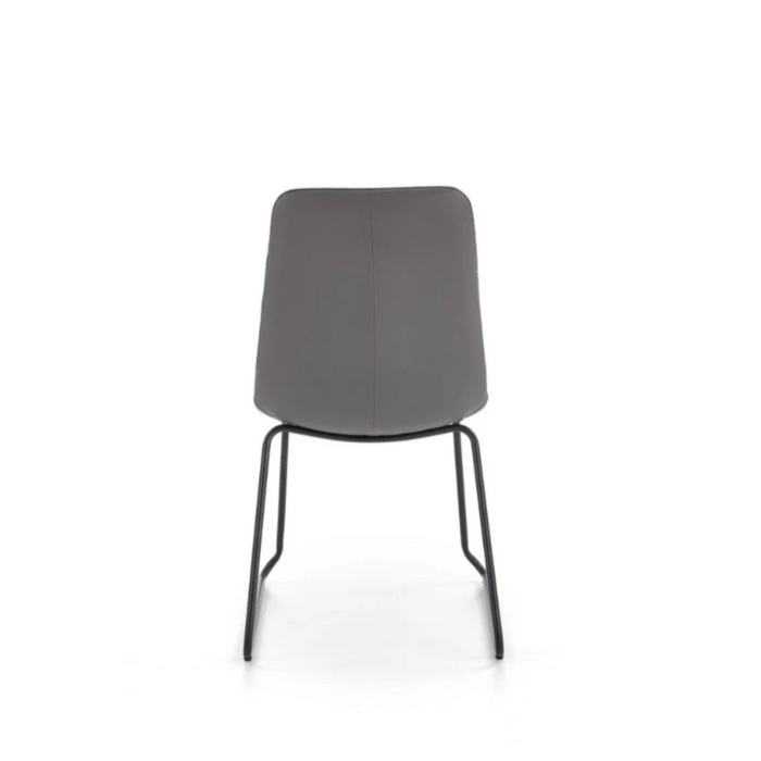 Maxima House Dining Set Aviva Ii 7 Pcs. White/ Black Modern Glossy Dining Table with 2 Self-Starting Leaves Plus 6 Chairs - Bed & Sofa Hub