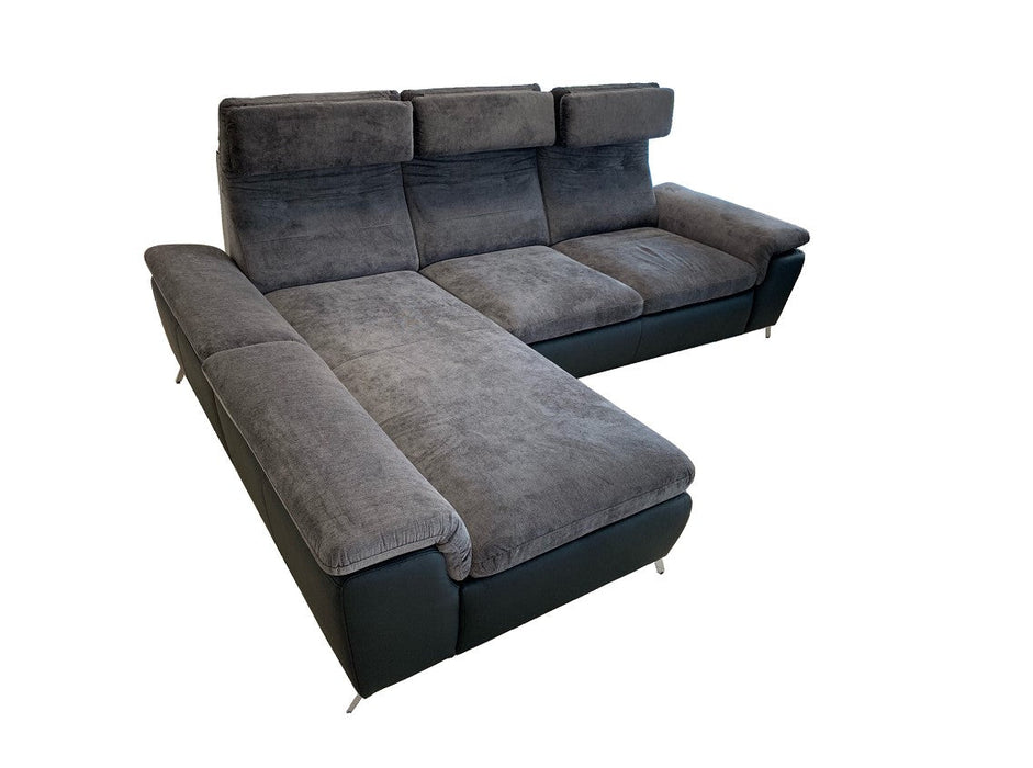 Maxima House Sectional sleeper Sofa LOCO with storage, Gray/ Black BEN070 - Bed & Sofa Hub
