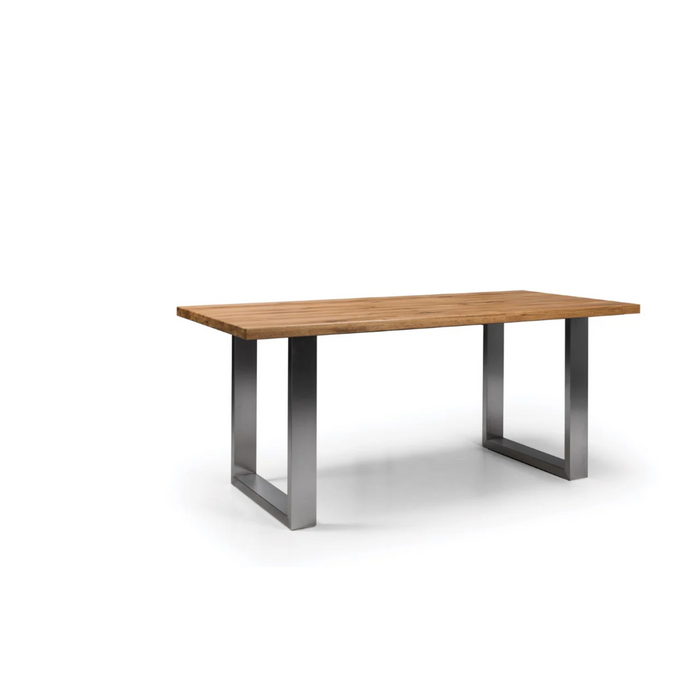 Maxima House Solid Wood Dining Table Nereus with Stainless Steel Legs - Bed & Sofa Hub