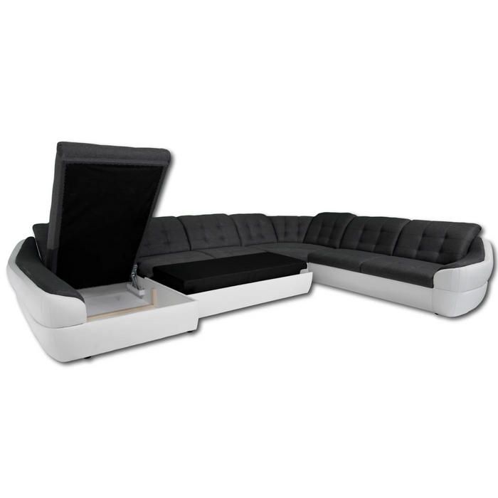 Maxima House Sleeper Sectional Infinity XL, U-Shape Full XL with Storage LEFT - Bed & Sofa Hub