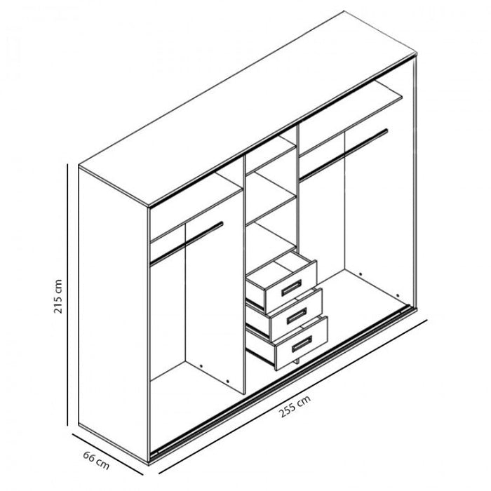 Maxima House Wardrobe ARIA MAR001 - Bed & Sofa Hub