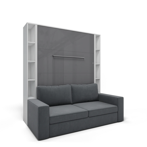 Maxima House Vertical European Full Size Murphy Bed Invento with Sofa and Two Cabinets - Bed & Sofa Hub