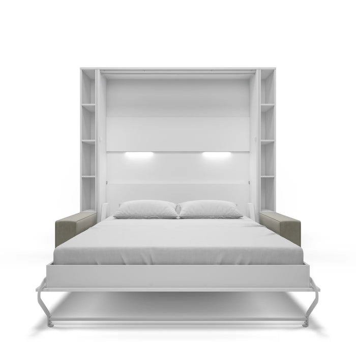 Maxima House Vertical European Queen Size Murphy Bed Invento with  Sofa and Two Cabinets - Bed & Sofa Hub