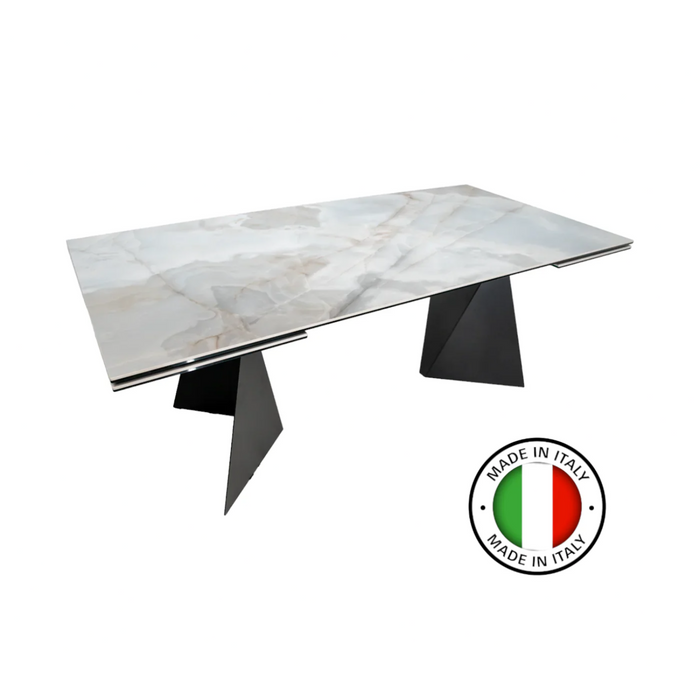 Maxima House Extendable Dining Table ALBERTO with ceramic top - Bed & Sofa Hub