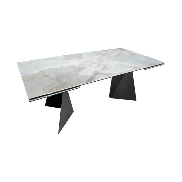 Maxima House Extendable Dining Table ALBERTO with ceramic top - Bed & Sofa Hub