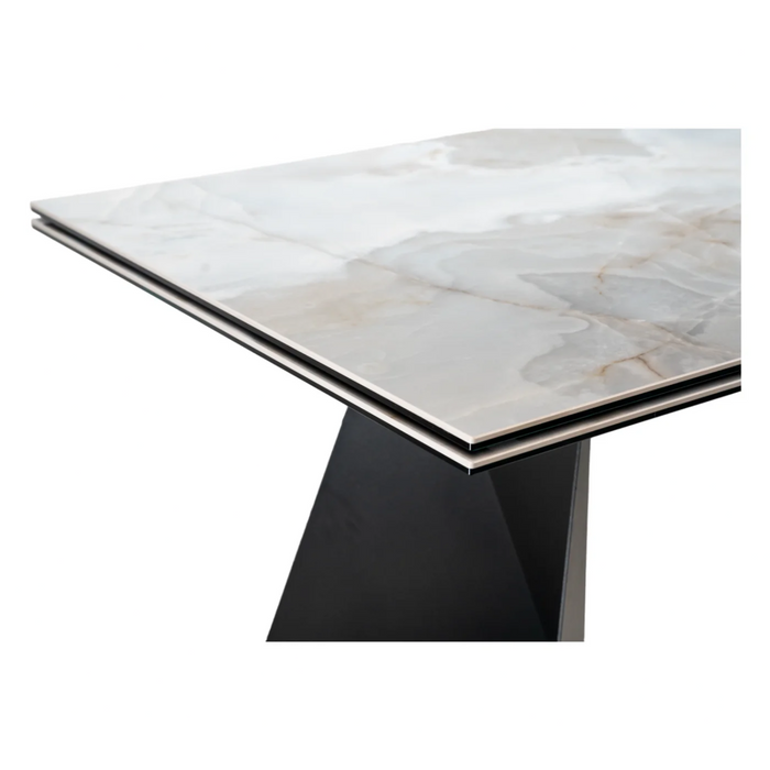 Maxima House Extendable Dining Table ALBERTO with ceramic top - Bed & Sofa Hub