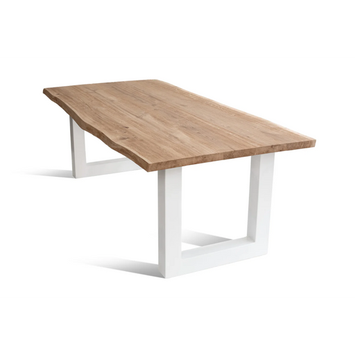 Maxima House Natural Line U Oak Wood Dining Table - Bed & Sofa Hub