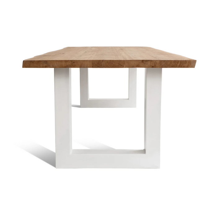 Maxima House Natural Line U Oak Wood Dining Table - Bed & Sofa Hub