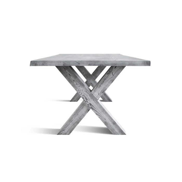 Maxima House Handmade Oak Wood Dining Table Baum-Gr - Bed & Sofa Hub