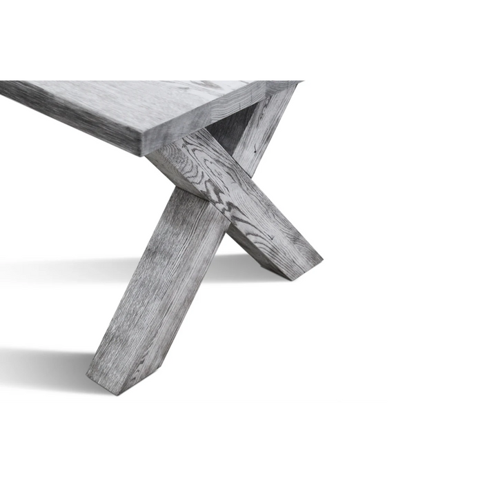 Maxima House Handmade Oak Wood Dining Table Baum-Gr - Bed & Sofa Hub