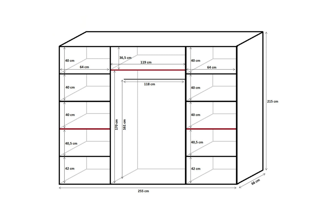 Maxima House Wardrobe EZRA MAR002 - Bed & Sofa Hub