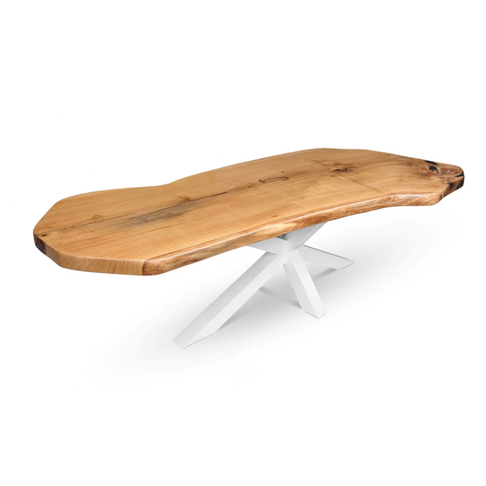 Maxima House Solid OAK Wood Live edge Dining Table - Bed & Sofa Hub