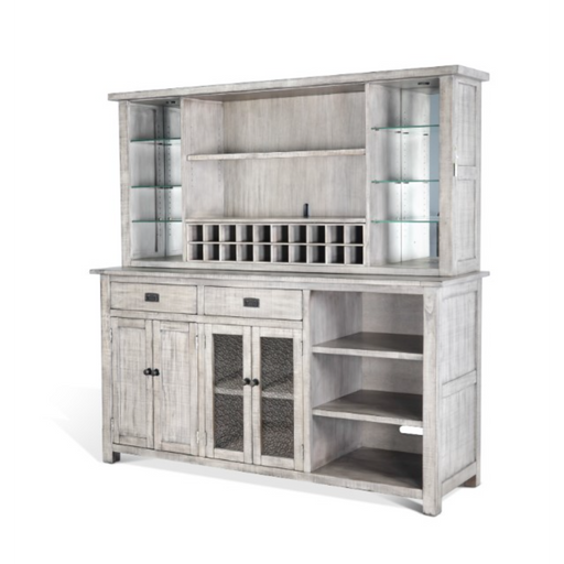 Sunny Designs Buffet & Back Bar Hutch  Alpine Grey - Bed & Sofa Hub