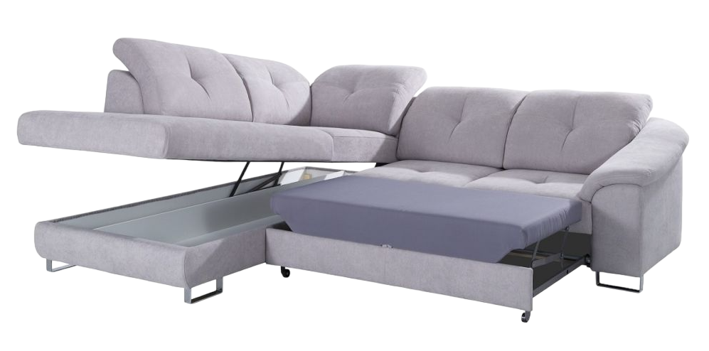 Maxima House Sleeper Sectional Sofa NOBILIA with Storage BEN004 - Bed & Sofa Hub