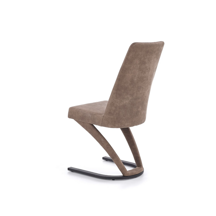 Maxima House Dining Set Lisa 7 Pcs. Modern Brown Glossy Dining Table with 2 Self-Storing Leaves Plus 6 Chairs - Bed & Sofa Hub