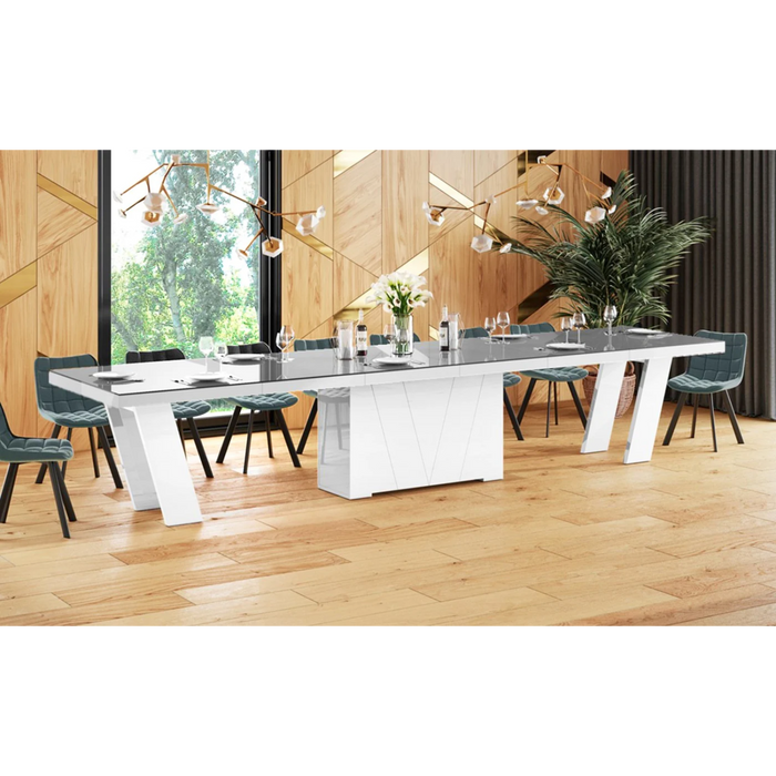 Maxima House Dining Set ALETA 11 pcs. modern Dining Table - Bed & Sofa Hub