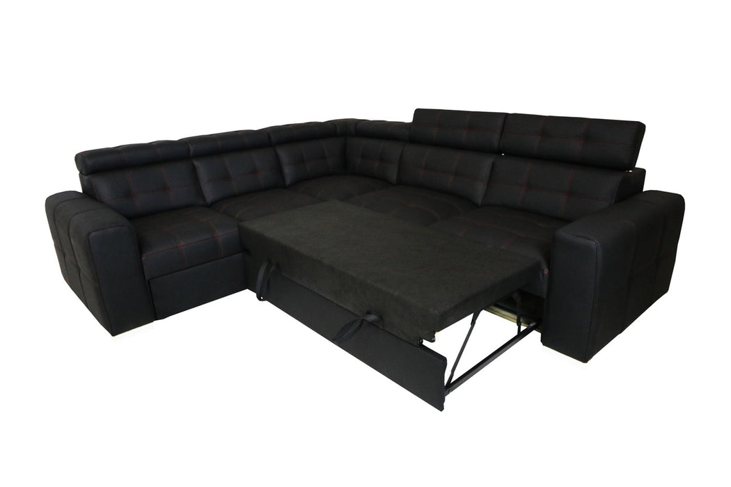 Maxima House Sleeper Sectional IRYS with storage and FULL size sleeper, Right Dolm018 - Bed & Sofa Hub