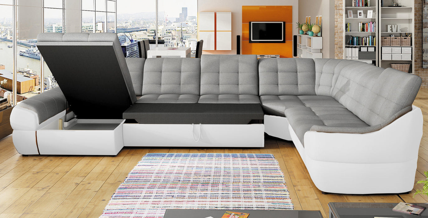 Maxima House Sleeper Sectional Infinity XL , Left, U-Shape, FULL XL with storage W0021 - Bed & Sofa Hub