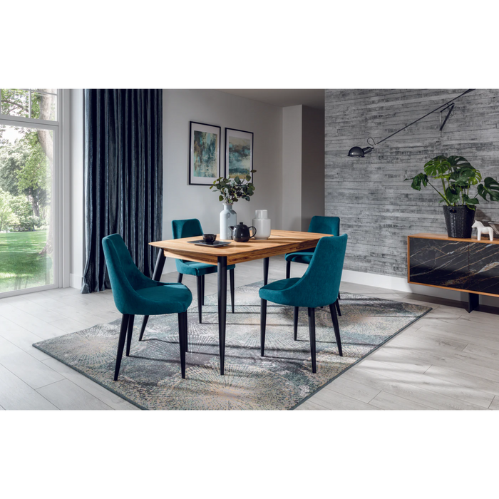 Maxima House Ula Extendable Oak Wood Dining Table - Bed & Sofa Hub