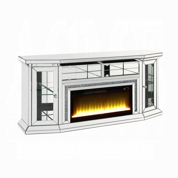 ACME Noralie Tv Stand W/Fireplace & Led - Bed & Sofa Hub