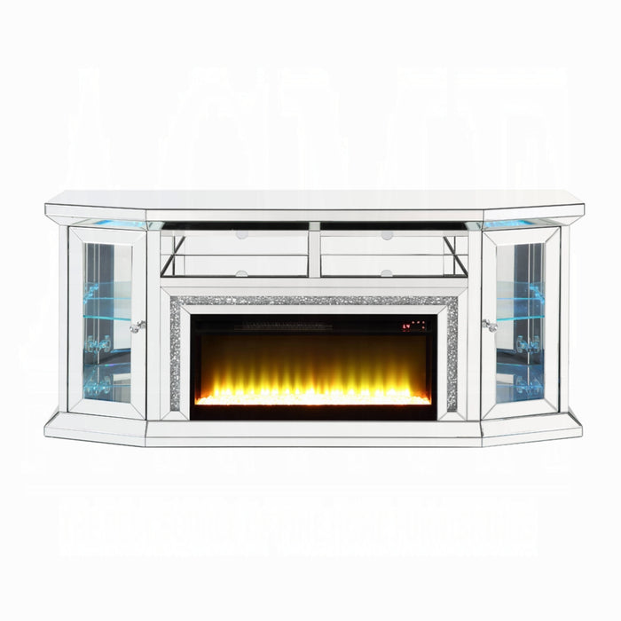 ACME Noralie Tv Stand W/Fireplace & Led - Bed & Sofa Hub