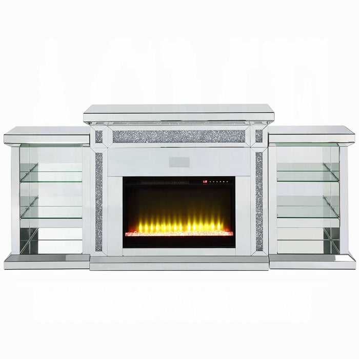 ACME Noralie Fireplace W/Led & Bluetooth - Bed & Sofa Hub