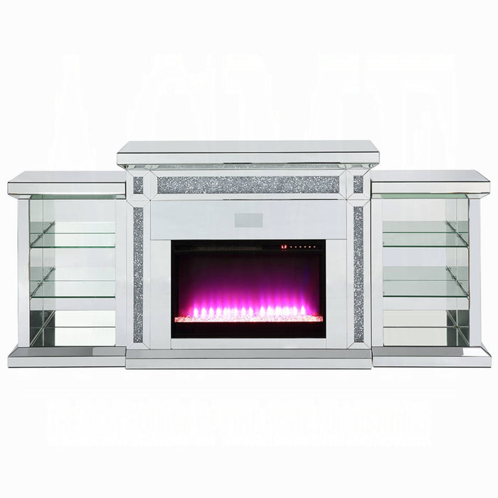 ACME Noralie Fireplace W/Led & Bluetooth - Bed & Sofa Hub