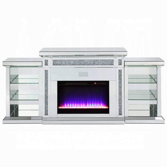 ACME Noralie Fireplace W/Led & Bluetooth - Bed & Sofa Hub